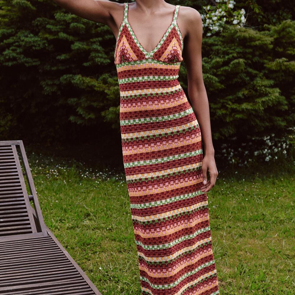 STRAPPY CROCHET DRESS
